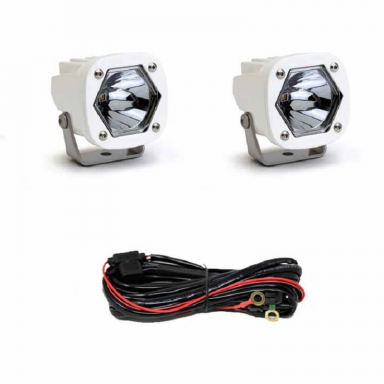 S1 Clear Laser Spot LED Pod Light - Pair | Baja Designs 387807WT